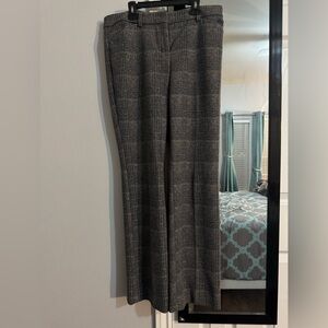 ❤️Express❤️ Editor Stretch Barely Boot Low Rise Pants dark gray plaid size 10L